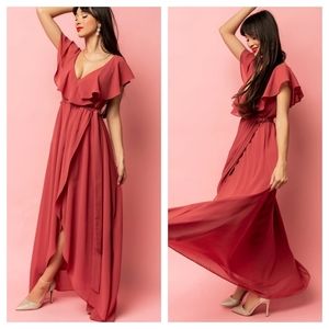 Baltic Born Katya Ruffle Maxi Dress Medium